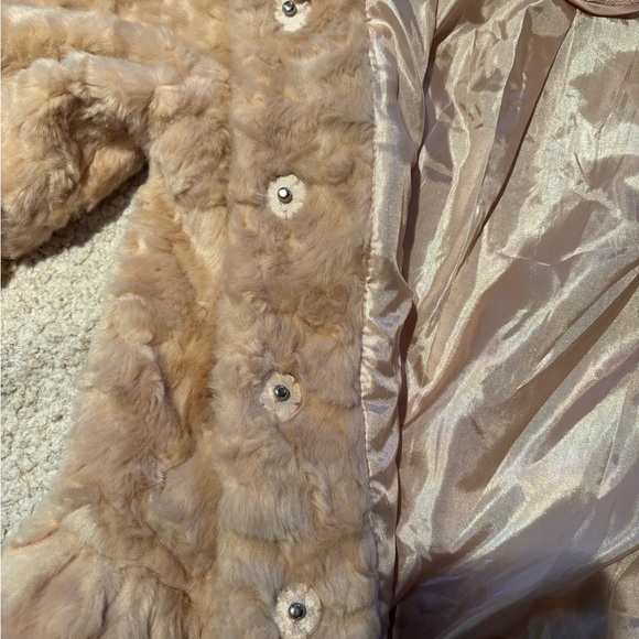 Forever 21 Tan Teddy Jacket Faux fur size S - Picture 6 of 7